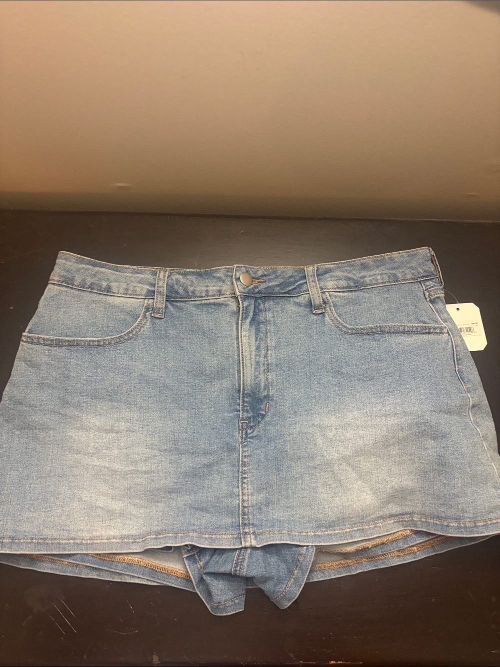 Altar'd State (NWT) Light Blue Denim Mini Skort